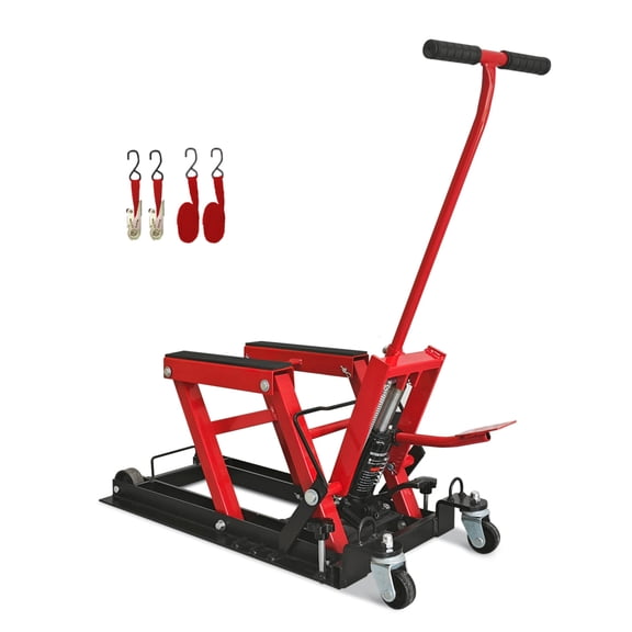 Heavy-Duty Motorcycle Scissor Lift - 1500LB Hydraulic Hoist Stand with Non-Slip Platform