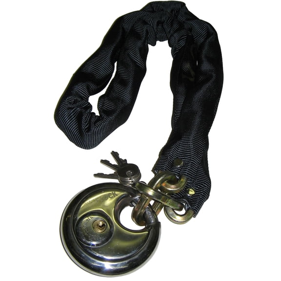 Heavy-Duty Motorcycle or Bicycle Security Chain with Padlock
