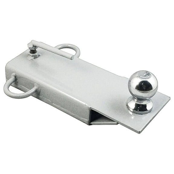 Heavy Duty Mount Attachment with 2 Steel Loops for Tractor Forks, Skid Loader, Forklift, or Any Forks up to 5 Inch, Silver