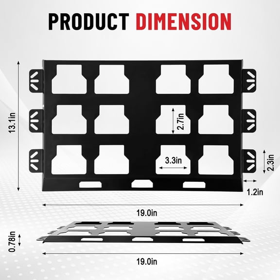 Heavy Duty Mounting Plate Compatible with Packout Toolbox System, Full Metal Base Plate with Powder Coat, Truck Bed Wall Floor Mount Van Garage Workshop Storage Organizer(2 pcs)