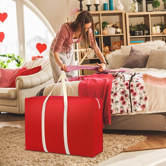 Heavy Duty Moving Bags for Clothes, Foldable Travel Bag Tote, Packing and Storage Bag, Organizer for Dorm, Bedroom, Wardrobes