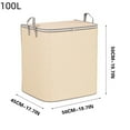 thumbnail image 1 of LanSuare Heavy-Duty Moving Bags with Clear Window & Dual Zippers for Clothes Quilts Packing, 1 of 2