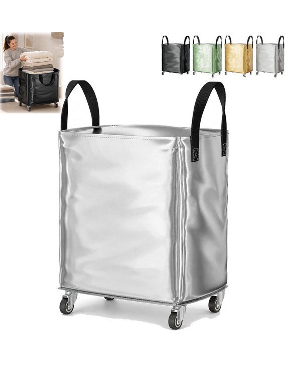 Heavy Duty Moving Bags with Wheels, Large Waterproof Storage Bags for Moving, Travel and Home Organization, Foldable Rolling Bag with Handles