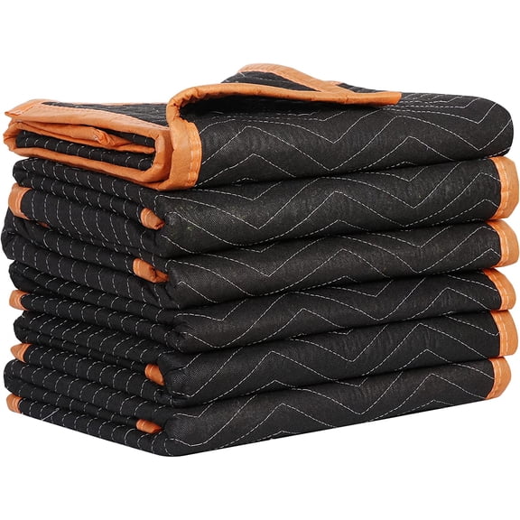 Heavy Duty Moving Packing Blankets 72 x 40 Inches (27 lb/dz) Moving Pads for Protecting Furniture Professional Quilted Shipping Furniture Pads, Reusable Waterproof