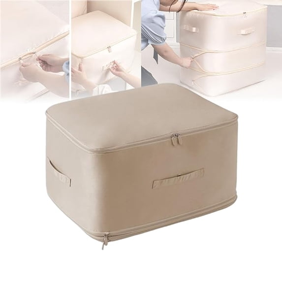 Heavy Duty Moving Storage Bags For Clothes,Comforter Blanket Down Jacket Storage Sack,Large Capacity Zippered Top Packing Organizer,Foldable Reusable Waterproof Clothing Bedding Sorting Bag
