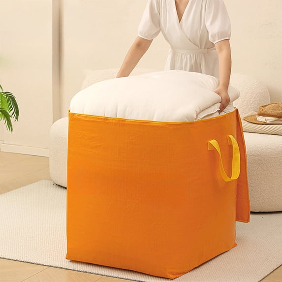 Heavy Duty Moving Storage Bags for College Clothes & Bedding, Foldable Waterproof Zippered Bags, Reusable Storage Box Alternative