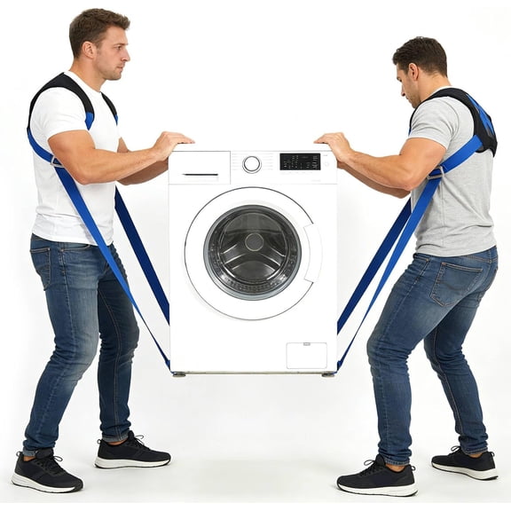 Heavy Duty Moving Straps 2-Person Lifting System 800 lbs Furniture and Appliance Lifting Harness Blue