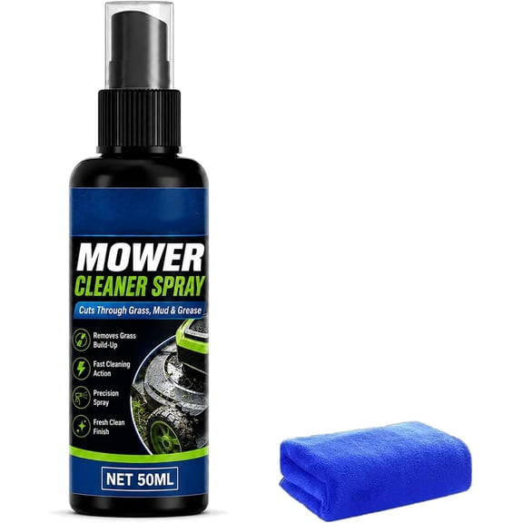 Heavy Duty Mower Cleaner Degreaser, Lawn Mower Degreaser Cleaner, Fast Acting Degreasing Spray, Removes Grass, Grease, Oil & Mud For Lawn Mowers, Trimmers & Garden Equipment