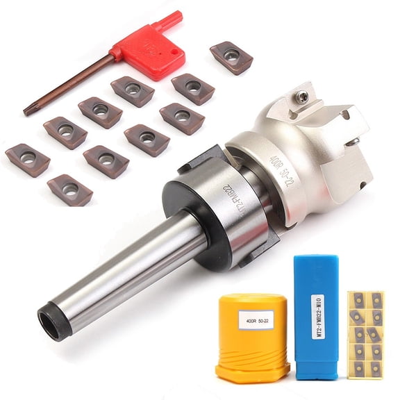 Heavy Duty Mt2 M10 Shank 400R 50Mm Face Milling Cutter With Carbide Insert