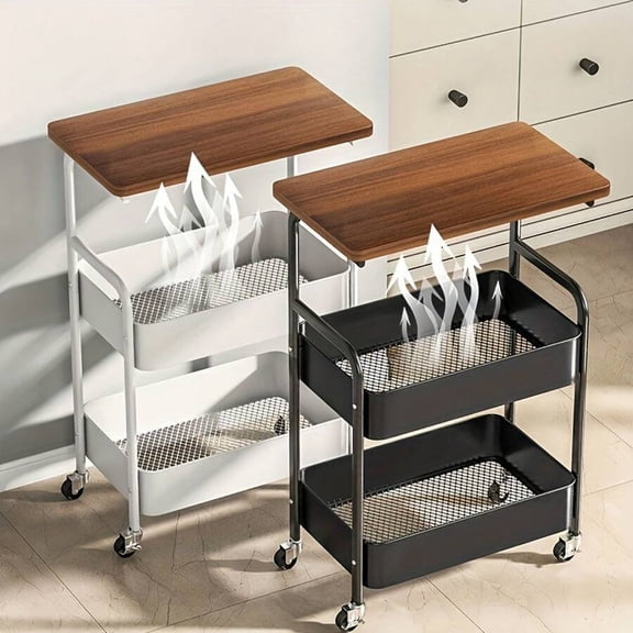 Heavy-Duty Multi-Color Tabletop Cart - Rolling Storage Organizer For Kitchen/Office/Home