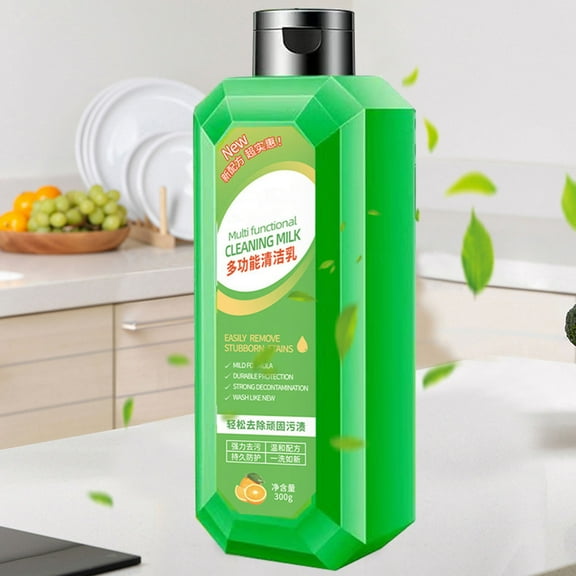 Heavy Duty Multi-Purpose Cleaning Milk | Household Kitchen Cleaner | Strong Oil & Grease Remover | Deep Decontamination | Scratch-Free | 300ml Bottle | Stain Eliminator