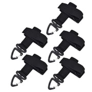 Heavy Duty Multi Purpose Glove Hanging Buckle Adjustable Nylon Tactical Glove Hook Safety Clip for Outdoor Camping and Climbing Rope Storage, 5 Pack, 9.1 x 7.9 inches / 23.0 x 20.0 cm