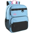 thumbnail image 1 of Heavy Duty Multipocket Backpack with Front Zippered Pockets and Side Mesh Pockets in Light Blue, 1 of 6