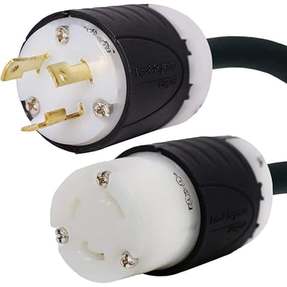 Heavy Duty NEMA L5-30 Extension Power Cord - 30A/125V UL Listed Extension Cord - Power Cable for RVs, Generators, and Power Tools - Ideal for Indoor & Outdoor Use(Molded, 10 feet)