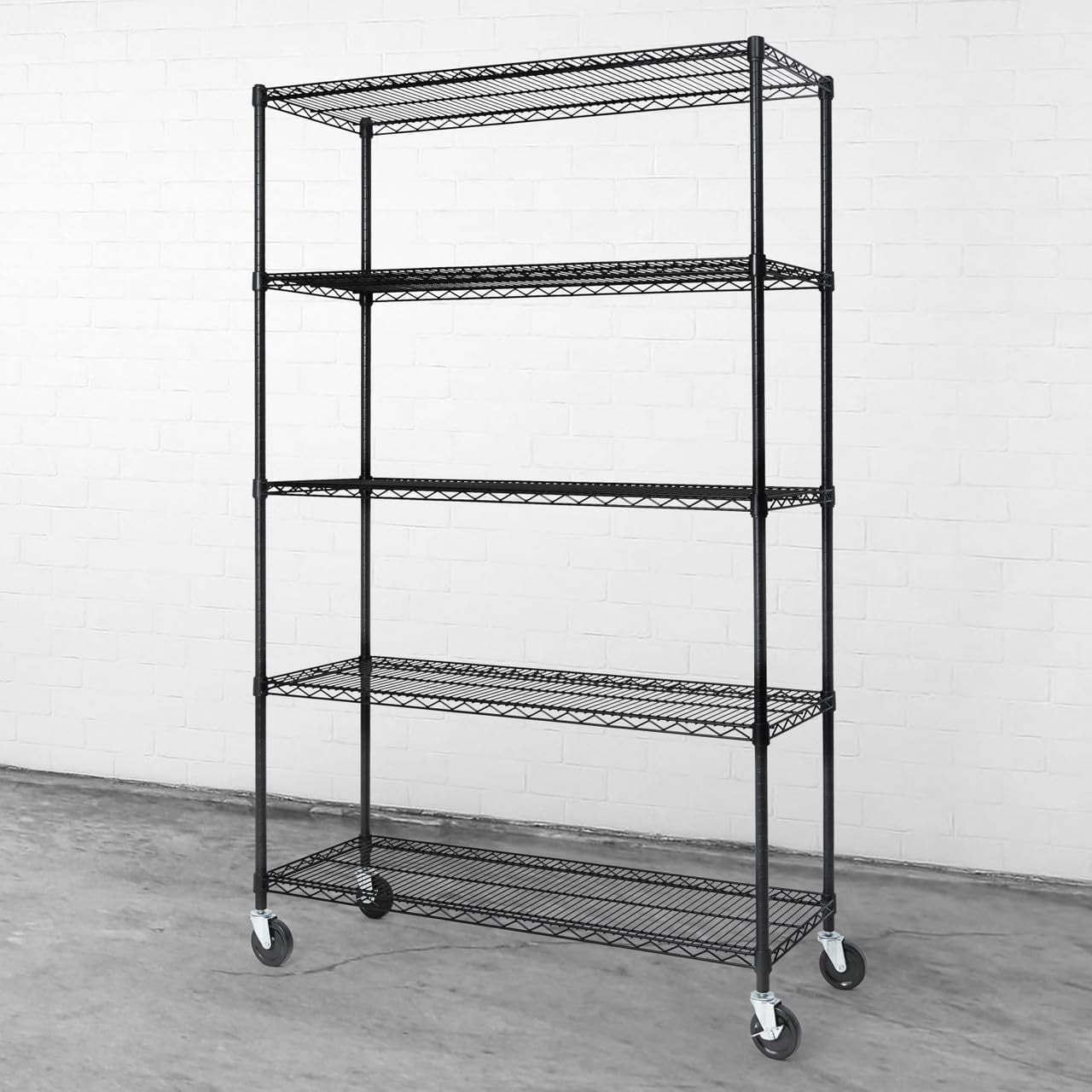 Heavy Duty NSF Commercial Adjustable Shelves Wire Shelving w/Wheels