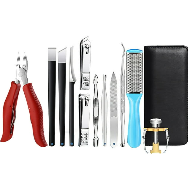 Professional Heavy Duty Nail Clippers Set 13 Piece Manicure Kit for