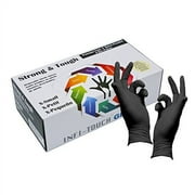 Heavy Duty Nitrile Gloves - Infi- Touch Black and Tough, Powder Free Gloves - 100 Count, Extra Large