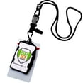 thumbnail image 1 of Heavy Duty (No Swing) Nylon Lanyard with Breakaway & Two Dual ID Badge Holders (Holds 4 ID Cards - Each Badge holder Holds 2 Badges) by Specialist ID and EK USA (Black), 1 of 7