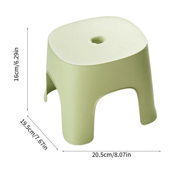 Heavy-Duty Non Slip Plastic Stool | Ergonomic Durable Bathroom Step Stool with Reinforced Legs, Leakproof & Portable for Home, Outdoors, and Office