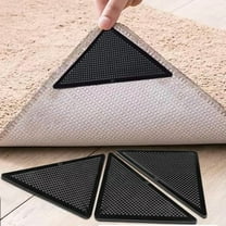 Heavy Duty Non-Slip Reusable Rug Corner Pads - Double-Sided Adhesive Pad for Corners and Sides on Hardwood Floors,Area Rugs - Keep Your Rug in Place (Pack of 4)