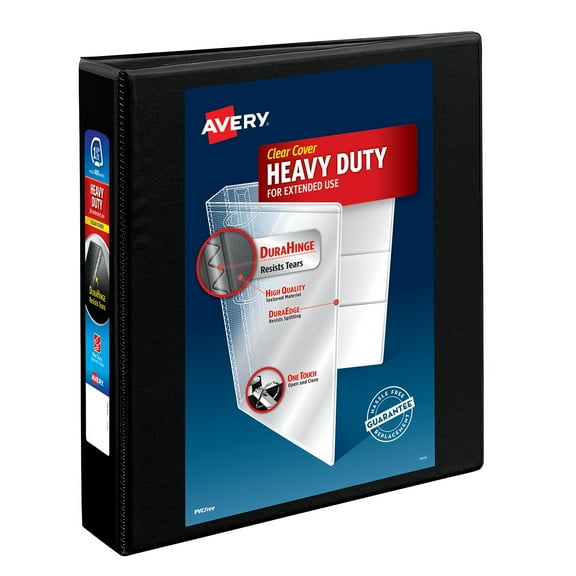 Heavy-Duty Non Stick View Binder With Durahinge And Slant Rings, 3 Rings, 1.5" Capacity, 11 X 8.5, Black, (5400) | Bundle of 5 Each