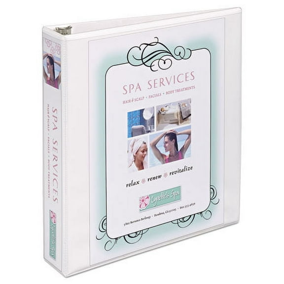 Heavy-Duty Non Stick View Binder With Durahinge And Slant Rings, 3 Rings, 1.5" Capacity, 11 X 8.5, White, (5404) | Bundle of 2 Each