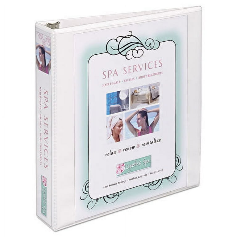 Heavy-Duty Non Stick View Binder with DuraHinge and Slant Rings, 3 Rings, 1.5