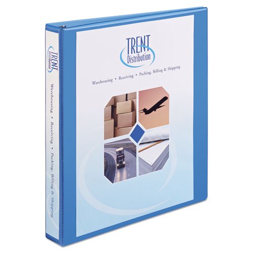 Heavy-Duty Non Stick View Binder With Durahinge And Slant Rings, 3 Rings, 1" Capacity, 11 X 8.5, Light Blue, (5301) | Bundle of 10 Each
