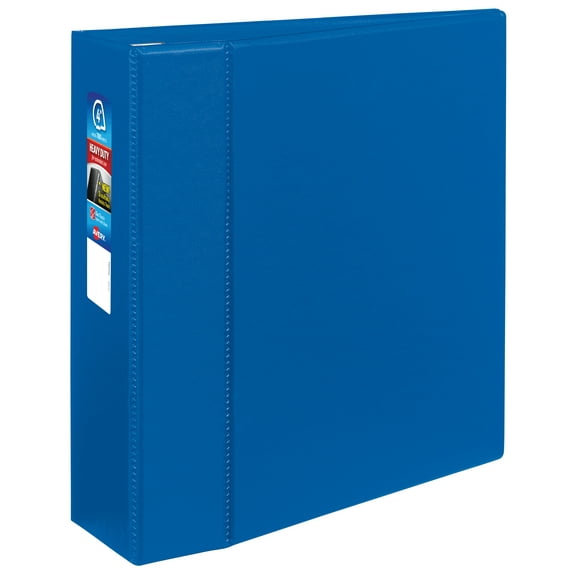 Heavy-Duty Non-View Binder With Durahinge And Locking One Touch Ezd Rings, 3 Rings, 4" Capacity, 11 X 8.5, Blue | Bundle of 5 Each