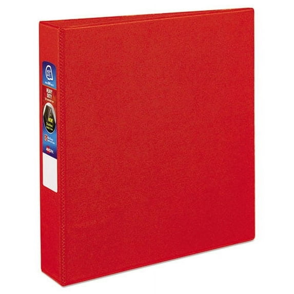Heavy-Duty Non-View Binder With Durahinge And One Touch Ezd Rings, 3 Rings, 1.5" Capacity, 11 X 8.5, Red | Bundle of 2 Each