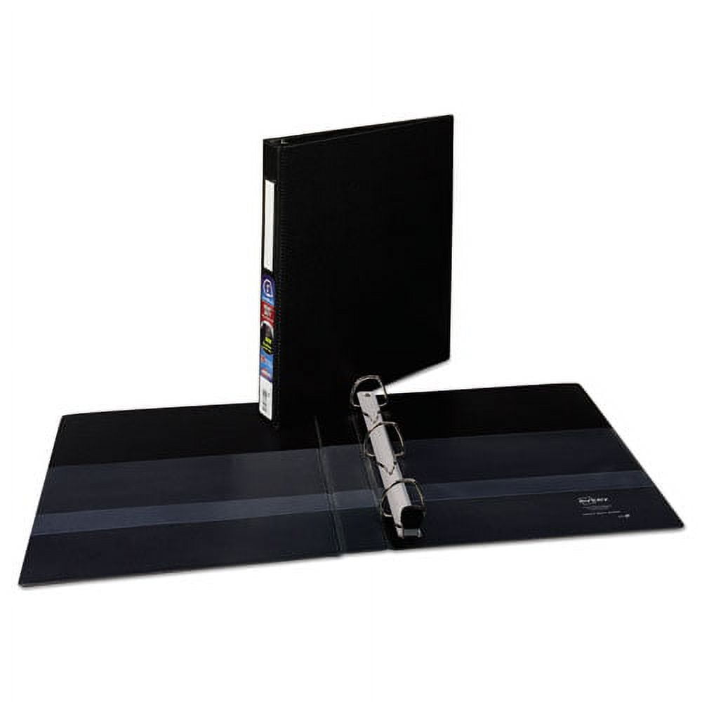 "Heavy-Duty Non-View Binder With Durahinge And One Touch Ezd Rings, 3 Rings, 1"" Capacity, 11 X 8.5, Black | Bundle of 10 Each"