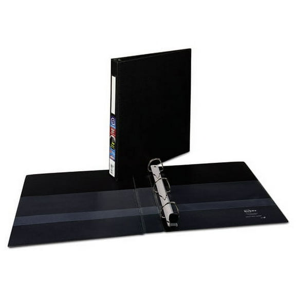 "Heavy-Duty Non-View Binder With Durahinge And One Touch Ezd Rings, 3 Rings, 1"" Capacity, 11 X 8.5, Black | Bundle of 10 Each"