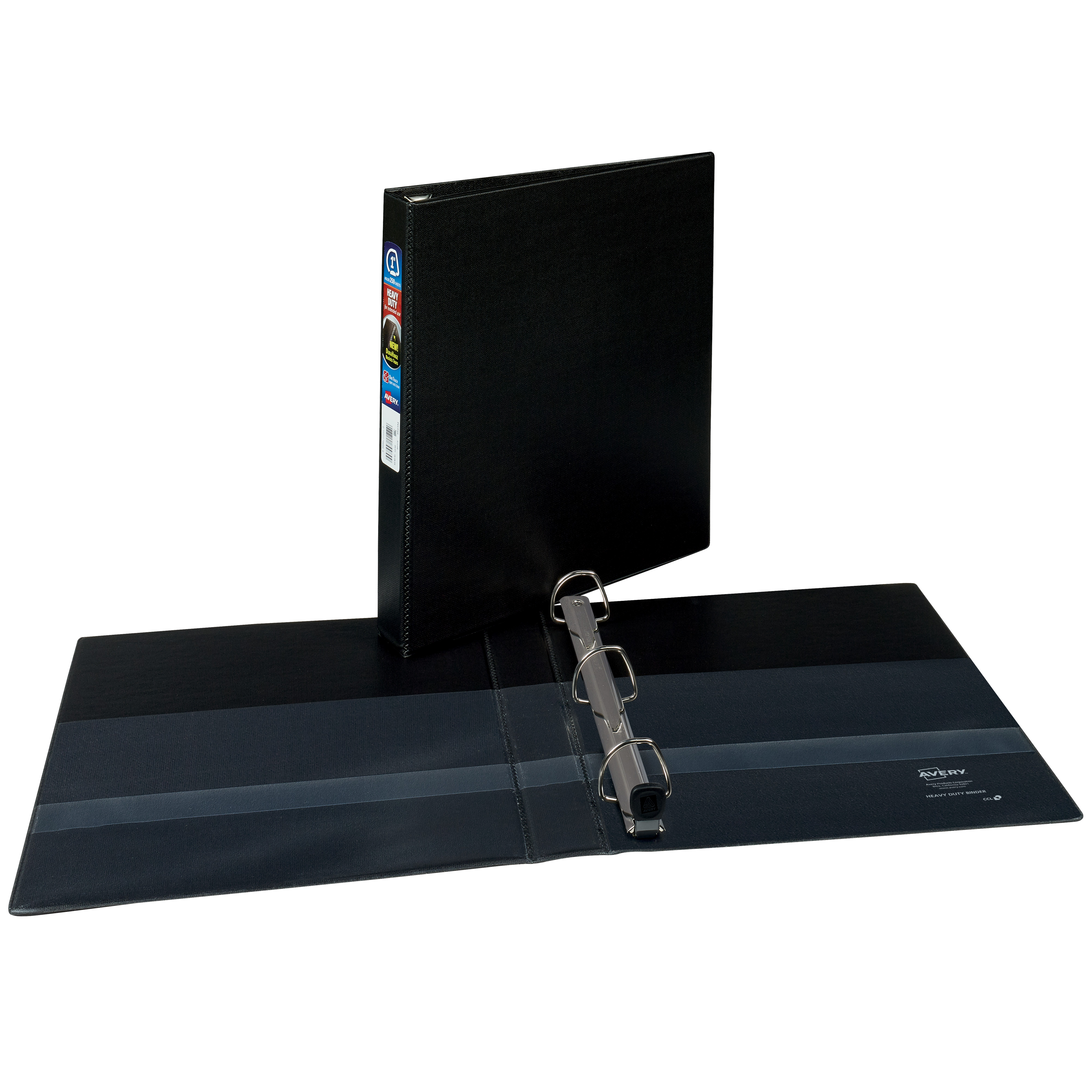 Heavy-Duty Non-View Binder With Durahinge And One Touch Ezd Rings, 3 Rings, 1" Capacity, 11 X 8.5, Black | Bundle of 5 Each
