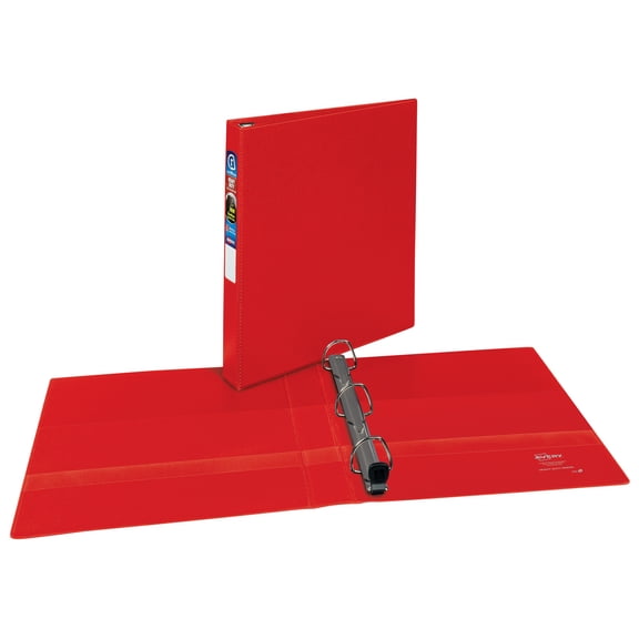 Heavy-Duty Non-View Binder With Durahinge And One Touch Ezd Rings, 3 Rings, 1" Capacity, 11 X 8.5, Red | Bundle of 5 Each