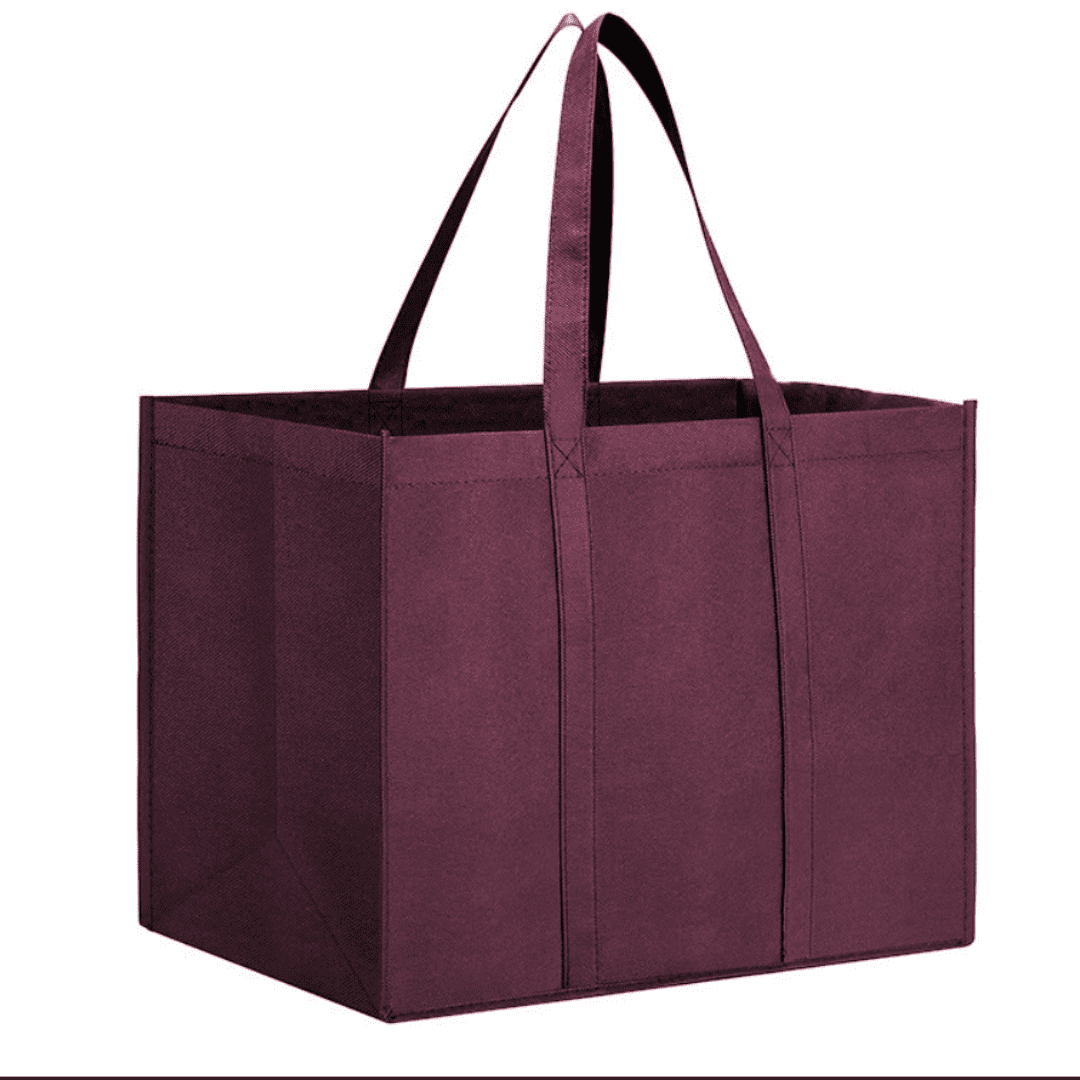 Heavy Duty Non-Woven Tote Bag Expandable Grocery Shopping Eco-Friendly