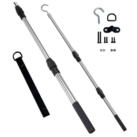 Heavy Duty Nonrust Steel Attic Stair Down Mechanism Replacement Set Adjustable Poles Secure Operations