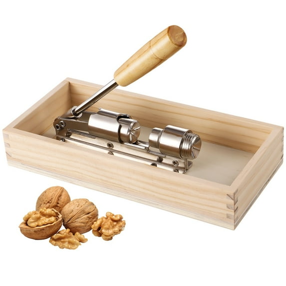 Heavy Duty Nut Cracker, Multipurpose Nut Cracker Tool for Home Use, Walnut Clipper with Splash Guard, Hazelnut Pliers, Walnut Opener, and Nutshell Peeler