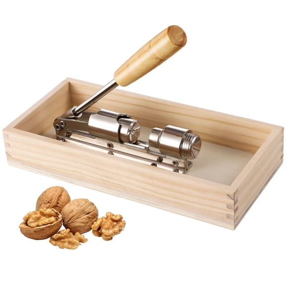 Heavy Duty Nut Cracker, Multipurpose Nut Cracker Tool for Home Use, Walnut Clipper with Splash Guard, Hazelnut Pliers, Walnut Opener, and Nutshell Peeler