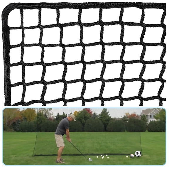 Heavy Duty Nylon Golf Practice Net, Available in 10x10ft,10x15ft,10x20ft, Portable Golf Hitting Net for Backyard Swing, Driving & Chipping Training