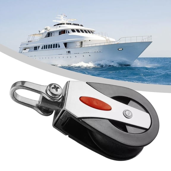 Heavy Duty Nylon Pulley Block Single Rotating Sheave Marine Rigging Accessory Fits Rope Up To 12Mm Efficient Bearing System Smooth Rotation For Sailboat Boating Industrial Use (1pcs)