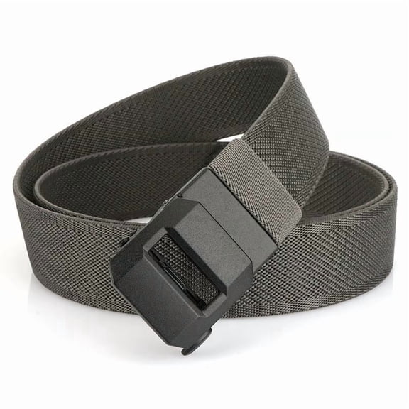 Heavy-Duty Nylon Ratchet Belt for Men | 1.5-Inch Adjustable Waist Belt with Automatic Slide Buckle | No-Hole Design Fits Up to 48-Inch Waist | Durable 1000D Webbing for Casual, Work & Outdoor Use