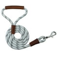 thumbnail image 1 of Heavy Duty Nylon Rope Dog Leashes with With comfortable and durable leather handles, handmade dog leash using strong Nylon rope for Small Medium and Large Dogs, 1 of 7