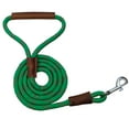 thumbnail image 1 of Heavy Duty Nylon Rope Dog Leashes with With comfortable and durable leather handles, handmade dog leash using strong Nylon rope for Small Medium and Large Dogs, 1 of 8