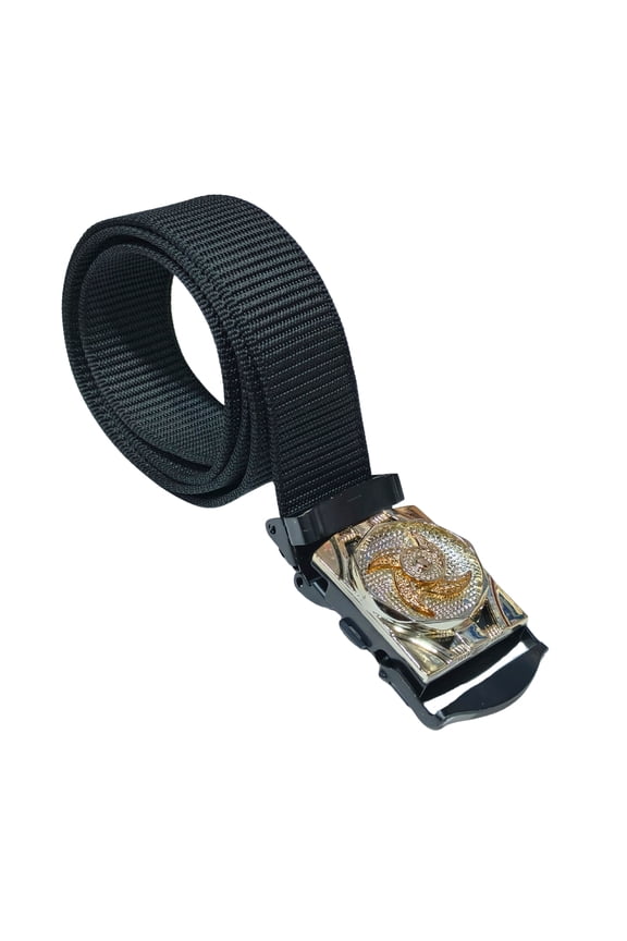 Heavy-Duty Nylon Webbing Belt with Stylish Auto-Lock Buckle | Strong, Adjustable, Durable Strap for Daily Use and Outdoor Activities