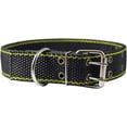 thumbnail image 1 of Heavy Duty Nylon and Leather Dog Collar 1.5" Wide. Fits 17"-24" Neck XLarge Cane Corso, Rottweiler, Mastiff, 1 of 4