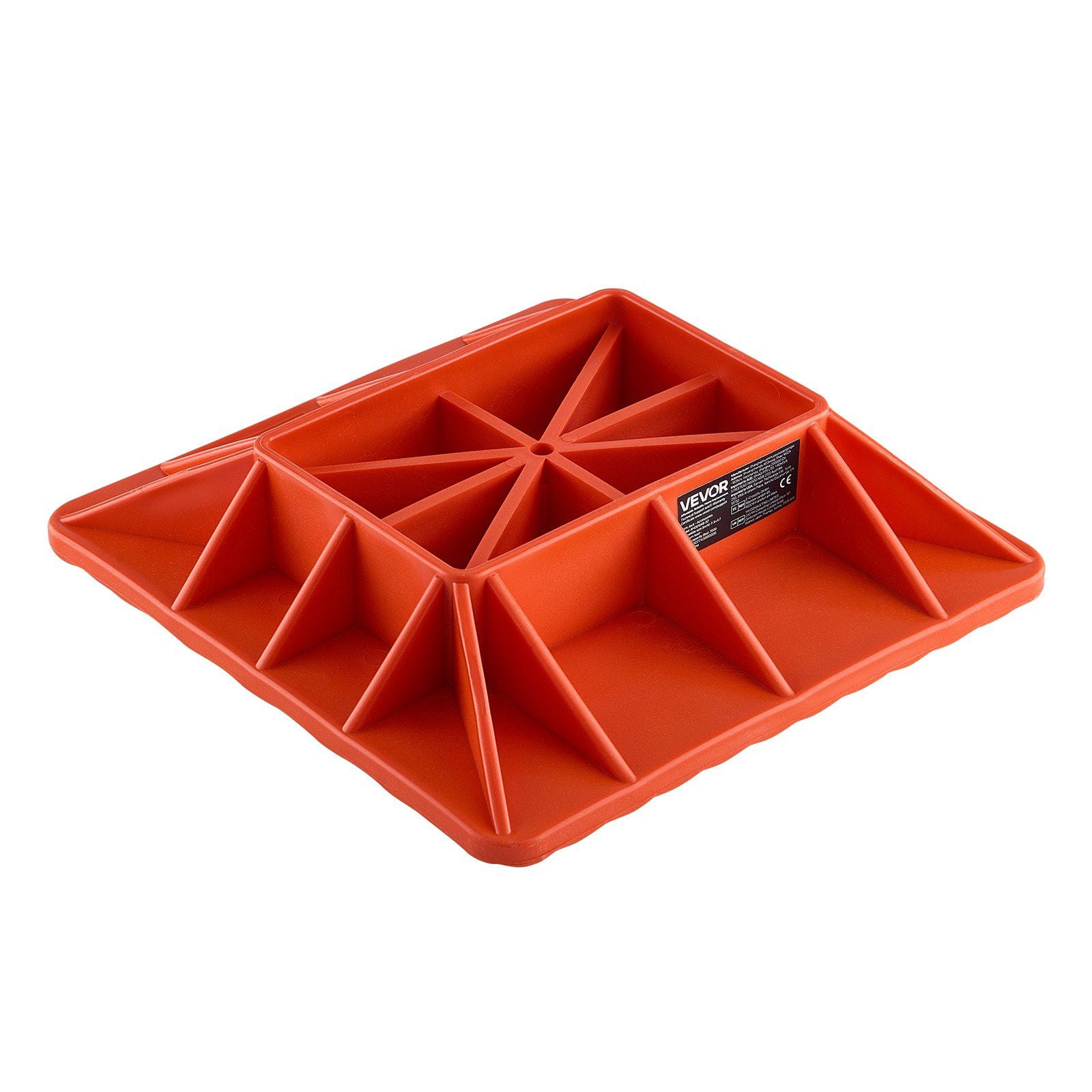 Heavy-Duty Off-Road High Lift Jack Base & Handle Organizer, 11.6"x11.6" Support Stand 7000LBS Capacity, Universal Fit for Farm Jacks with 7.3"x4.7" Base - Bright Red