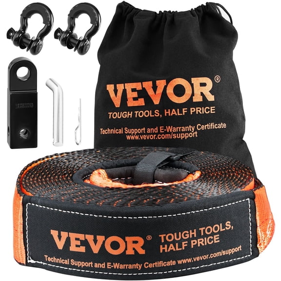 Heavy Duty Off Road Recovery Kit 3x30 Winch Tow Strap 30000 lbs 44092 lbs D Ring Shackles Shackle Receiver Storage Bag for ATV Jeep Truck