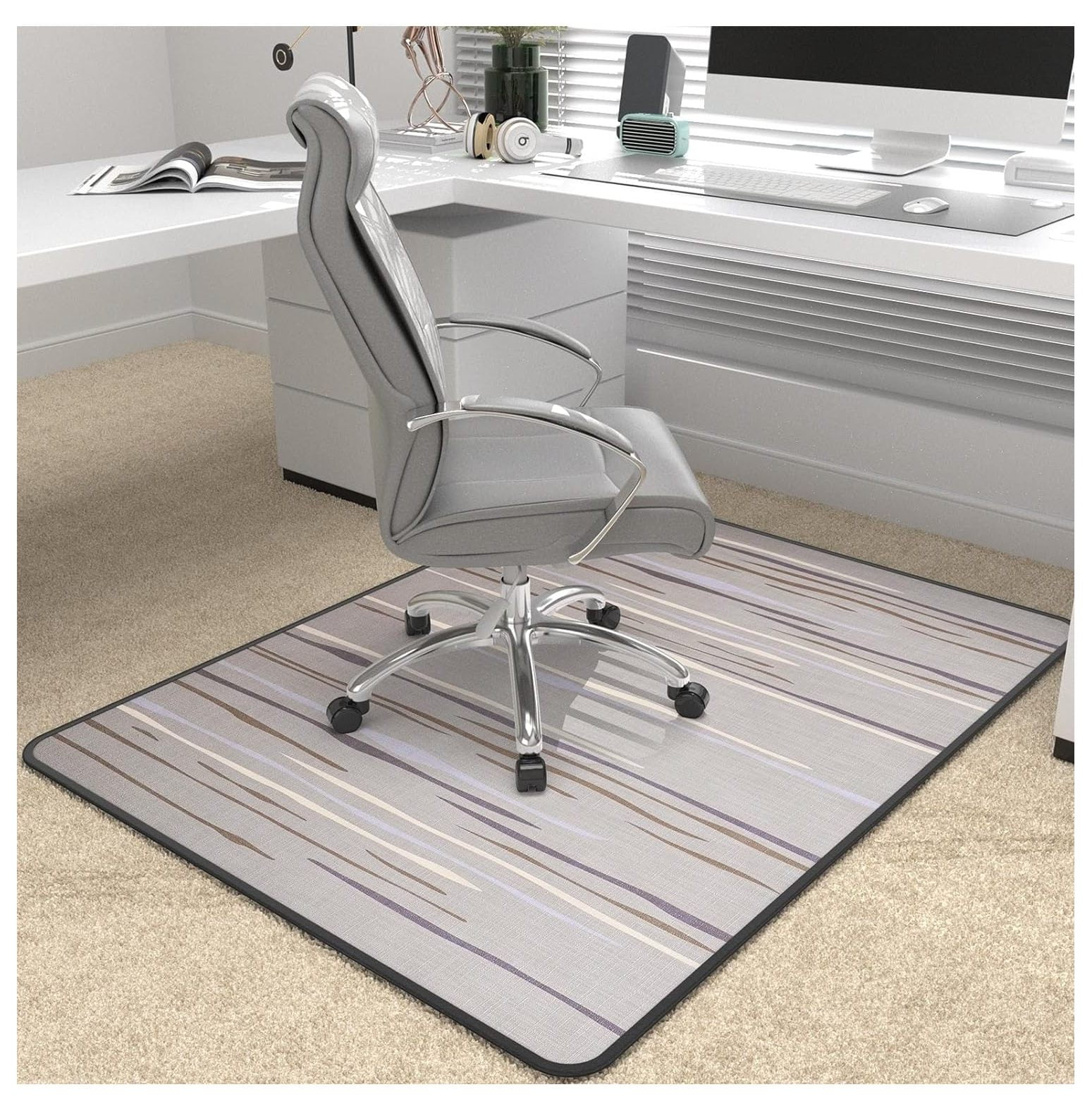 Heavy Duty Office Chair Mat for Carpet and Hardwood Floor Bohemian Desk