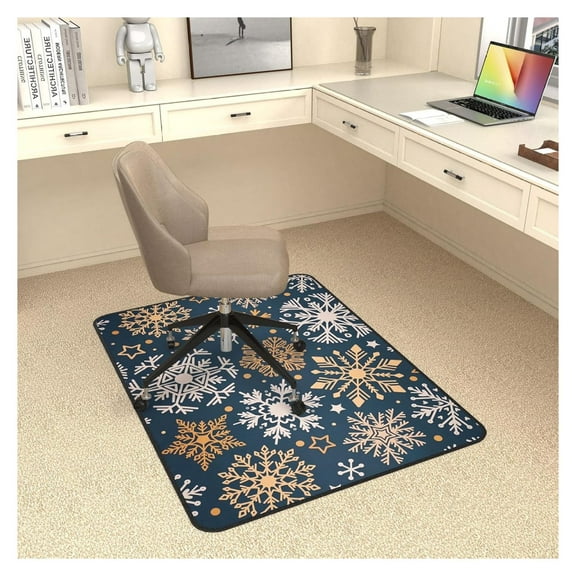 Heavy Duty Office Chair Mat for Carpet and Hardwood Floor Bohemian Desk Chair Mat Rug 36'' x '' Jacquard Woven Surface Floor mats for Office Home