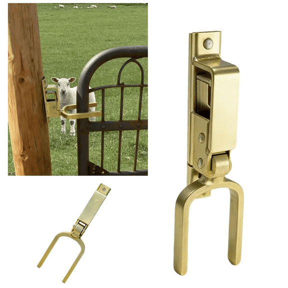 Heavy-Duty One-Hand Gate Latch for Farm, Ranch & Backyard | Automatic Spring Lock, Rust-Resistant Steel, Easy Install on Wood, Metal & Pipe Gates (1Pc)